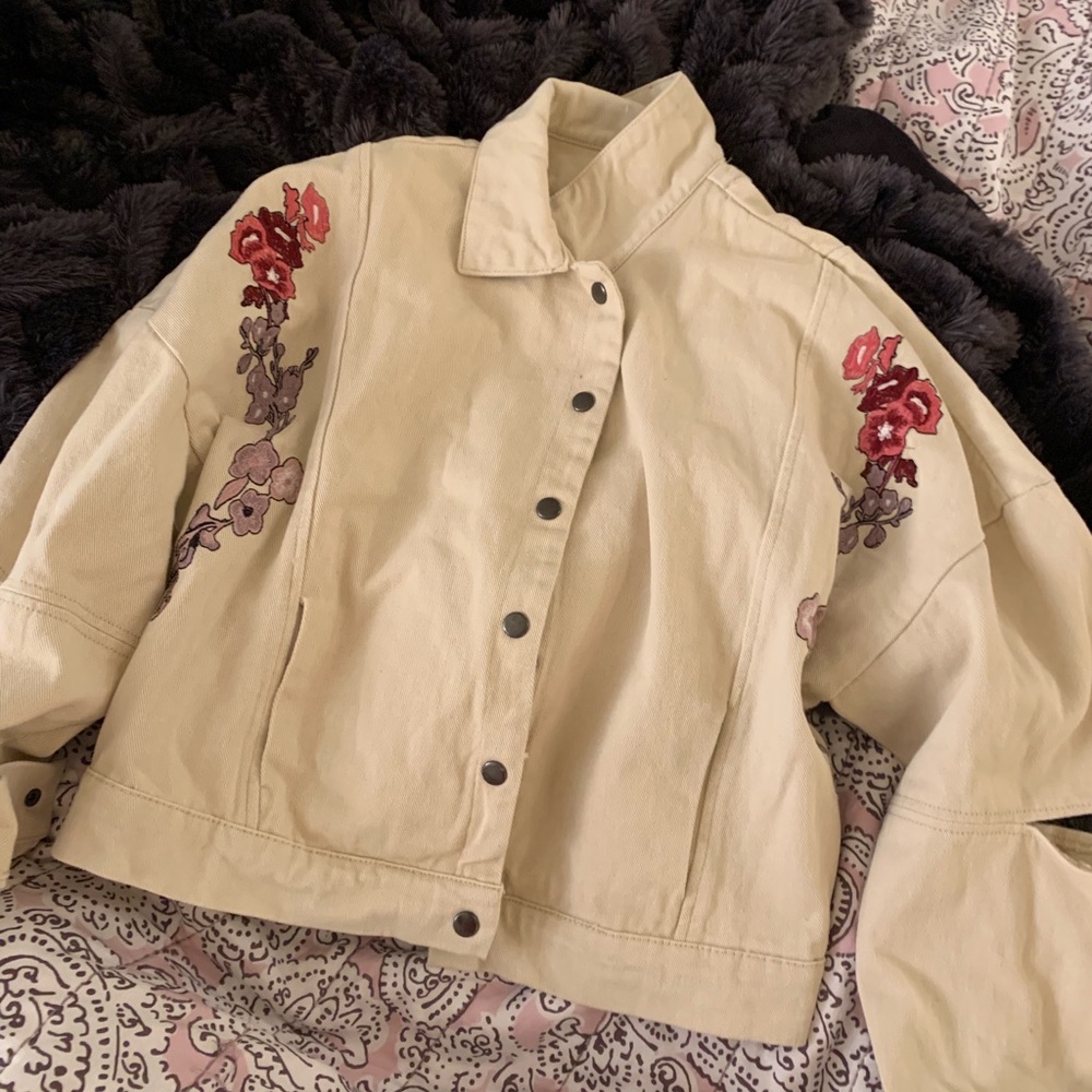 floral denim jacket